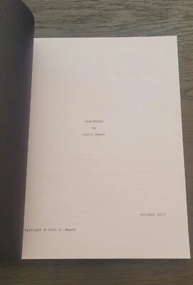 Blackbird an Unproduced Movie screenplay by David Mamet - Image 1 of 4