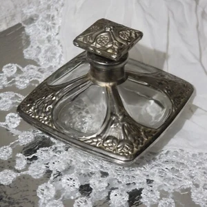 Seltener J. Giraud antiker 20er Jahre quadratischer Glas Parfum Flakon alt Glamour Chic  - Bild 1 von 10