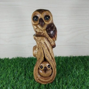 Holzeule Holz geschnitzt handgefertigte Figur Sammlerstück Geschenk Wohnkultur 8 Zoll hoch - Bild 1 von 22