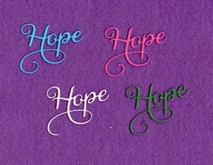 Tarjetas de álbum de recortes troquelados HOPE - Imagen 1 de 1