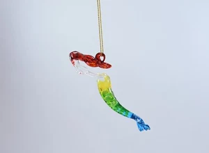 Hanging Mermaid Red Hair Figurine of Blown Glass Crystal - Picture 1 of 2