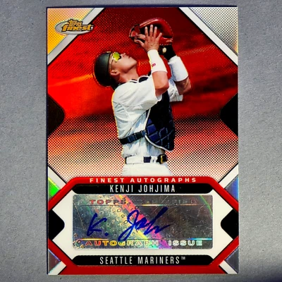 Topps Finest Refractor Auto 2006 - Kenji Johjima RC FA-KJ Japón Rookie Mariners Foto 1 de 2