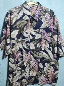 Paradise Island Men’s Floral Hawaiian Shirt Light Weight Cotton XXL - Picture 1 of 11