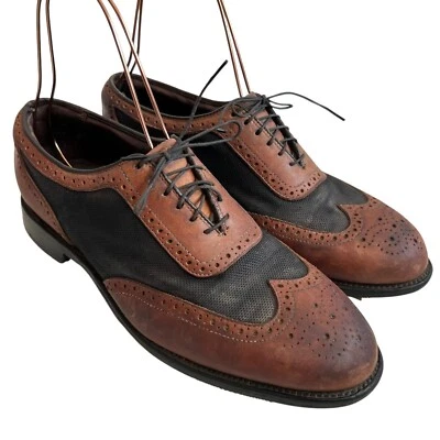 Allen Edmonds Honors Collection 1 UP Golf Shoes US mens 9.5 brown leather brogue - Image 1 of 4