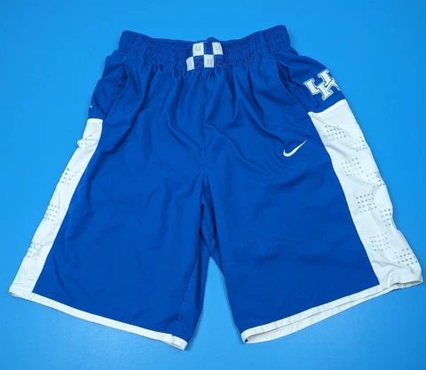 Nike Kentucky Wildcats Basketball Shorts Blue Pockets Dri Fit XL Men's Cover
