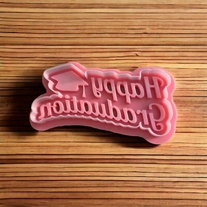 Happy Graduation Cookie Cutters Polymer Clay Fondant Baking Craft Cutter - Picture 1 of 1