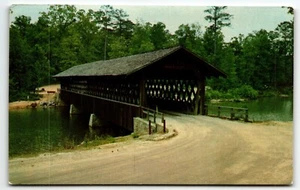 Überdachte Brücke Oconee River Athen Georgia Postkarte GA UNP - Bild 1 von 2