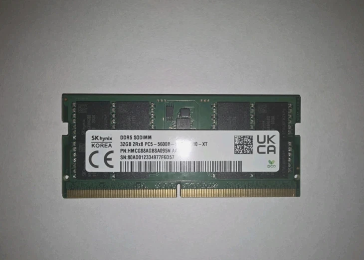 SK Hynix 32GB PC5-5600B (DDR5) SODIMM Memory - Image 1 of 1