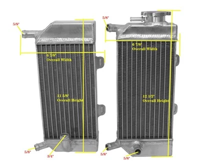 Los6 for Radiator 2004-2009 Honda CRF250R & CRF250X 2005 2006 Left+Right - Image 1 of 4