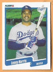 LENNY HARRIS LOS ANGELES DODGERS #397 - FLEER NM-MT 1990 - Picture 1 of 2