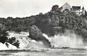 Schloss Laufen am Rheinfall - Historische Ansichtskarte mit Wasserfall - Picture 1 of 2