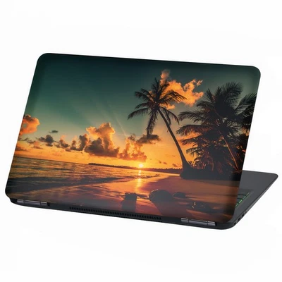 Laptop Folie Aufkleber Sticker 13"-17"Zoll Skin LP89 Palmenstrand - Bild 1 von 4