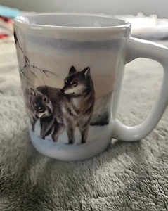 Vintage Otagiri Mug, Made in Japan – Wolves, Wolf, Forest, Wildlife - Picture 1 of 4