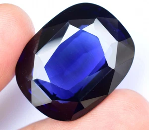 Stunning 56 Ct Cushion Cut Natural Blue Sapphire Kashmir Origin Certified Gem - Picture 1 of 5