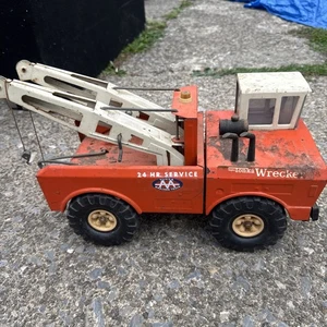 Vintage Mighty Tonka Orange Wrecker AA Tow Truck - Picture 1 of 6