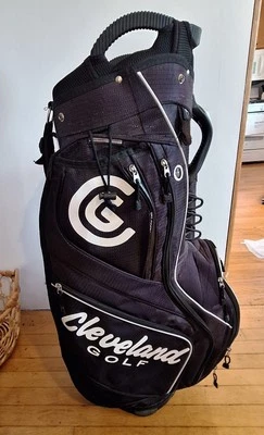 Bolsa de carro de golf Cleveland CG 14 vías, mango de agarre moldeado de 3 vías, soporte para paraguas Foto 1 de 4