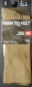 Farm to Feet Fayetteville Lightweight Technical Merino Wool Socks M Coyote Brown - Picture 1 of 3