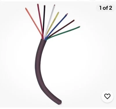 Cable Termostato 18/8 Calibre 18 8 Conductores Hecho en EE. UU. 20 Pies Longitud ~ ENVÍO GRATUITO Foto 1 de 3