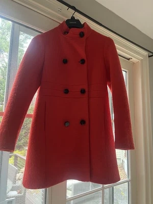 Casaco social feminino Ann Taylor vermelho com botões tamanho P excelente estado  - Imagem 1 de 4