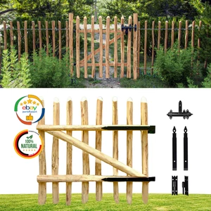 Rustikale Gartentür aus Haselnuss, einflügelig und zweiflügelig inkl. Scharniere - Bild 1 von 38