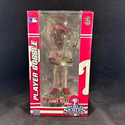 2008 JIMMY ROLLINS FOCO PHILLIES WORLD SERIES PLAYER BOBBLEHEAD LE IN BOX - RARE - Image 1 of 4