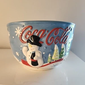 Vintage Coca-Cola Winter Scene Popcorn Bowl - Picture 1 of 15
