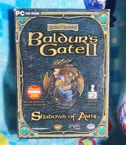 Baldur's Gate II 2 Shadows of Amn PC CD-ROM Windows Game CIB with Poster - Picture 1 of 5