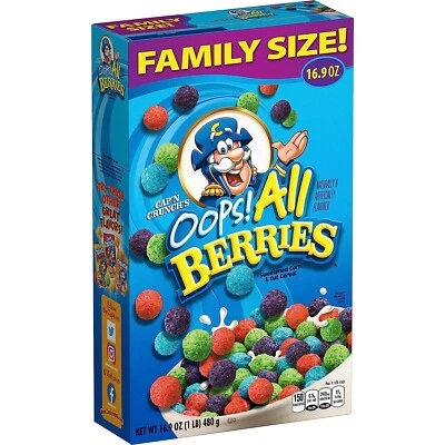 Cap'n Crunch Cereal, Oops All Berries, 16.9oz Box (Pack of 1) - Image 1 of 4
