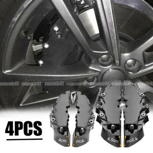 3D Style Front & Rear Car Disc Brake Caliper Cover Parts Brake Accessories Black
