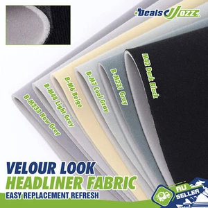Diy Velour Headliner Fabric Car Truck Trim Recover Roof Hood Lining Sun Visors - Picture 1 of 13