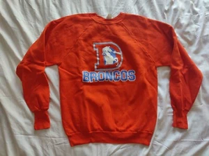 MAGLIONE A MANICHE LUNGHE DENVER BRONCOS VINTAGE NFL 7 marca taglia L - Foto 1 di 4