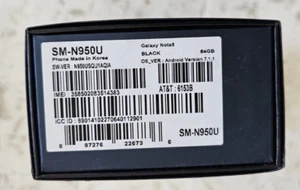 Original Empty Retail Box For Samsung Galaxy Note 8 OEM - Photo 1 sur 9