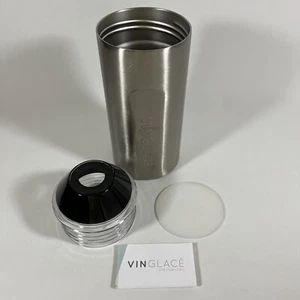 Vinglace Portable Vacuum Sealed Insulated Wine Bottle Holder, Stainless Steel - Picture 1 of 12