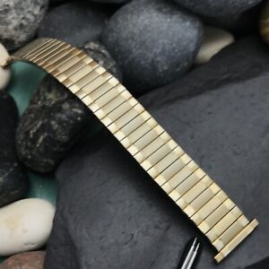 19mm Speidel Radial Yellow Gold-Filled Wide nos Long 1960s Vintage Watch Band