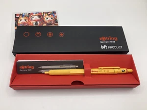 Lápiz mecánico Rotring 600 0,5 mm color limitado amarillo usado Japón - Imagen 1 de 20