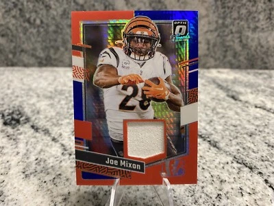 JOE MIXON 2023 DONRUSS OPTIC THREADS HYPER BLUE PRIZM PATCH BENGALS TEXANS - Image 1 of 2