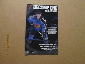 NHL Thrashers vs. Red Wings Vintage Circa 2009 Team Logo Hockey Program - Picture 1 of 3
