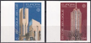 Belgio 1987 Yvert #2251/52 IMPERFORATO Europa CEPT NUOVO NUOVO DI ZECCA - Foto 1 di 2