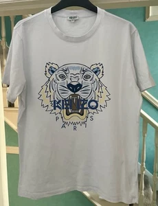 Kenzo Paris Men's T-Shirt Large Tiger Graphic, Size L In White - Picture 1 of 4