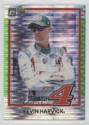 2022 Donruss NASCAR Optic Retro 1981 Lime Green Pulsar Prizm Kevin Harvick #78 - Image 1 of 2