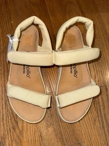 Birkenstock Papillio Theda Platform Sandal Leather EU 38 Womens EU 41 US 10 ecru - Picture 1 of 8