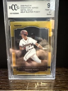 Buster Posey 2008 Razor Signature Series Metal Gold Draft Pick Round 1 BCCG 9 - Picture 1 of 2