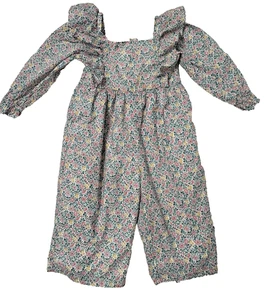 Janie and Jack Mono Mameluco Floral Volantes Talla 3 - Imagen 1 de 11