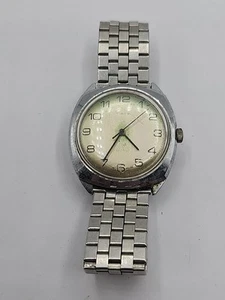 Men's Timex A Cell Electric Vintage Watch  Waves Stainless Steel Band No Battery - Picture 1 of 7