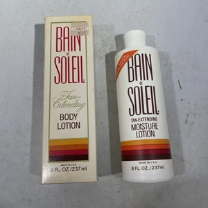 Vintage Bain de Soleil Feuchtigkeitsbräune verlängernde Feuchtigkeitscreme Körperlotion 8 Oz. - Bild 1 von 4