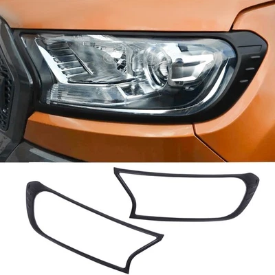 Mattschwarz Scheinwerferblenden für Ford Ranger 2015-2022 T7 T8 Wildtrak XLT - Bild 1 von 4