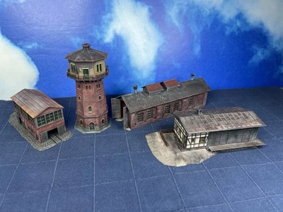 Auhagen Kibri Spur N Güterschuppen Lokschuppen Wasserturm Patiniert Gealtert - Bild 1 von 4