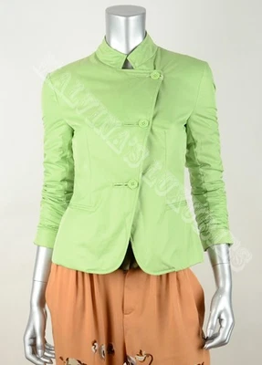 CHAQUETA BLAZER ARMANI COLLEZIONI TELA TECHNO VERDE CLARO talla 4 Foto 1 de 4