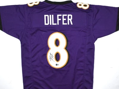 Trent Dilfer Autographed Purple Pro Style Jersey - Beckett W Hologram *Black - Image 1 of 3