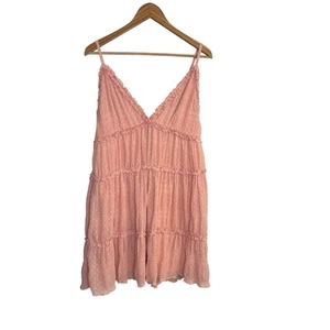 Wild Fable Kleid XL rosa Mini Babydoll Stufen Schweizer Punkte Fee Festival Kokette - Bild 1 von 12